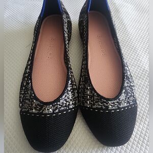 Rothy's Women's Black and White Flats